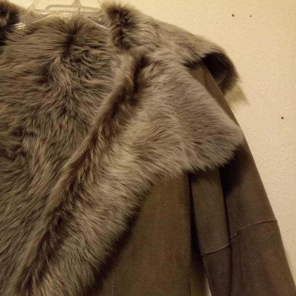 Reversible Toscano Shearling Genuine Sheepskin Coat Luxury Warmth Boho Luxury - Picture 2 of 16